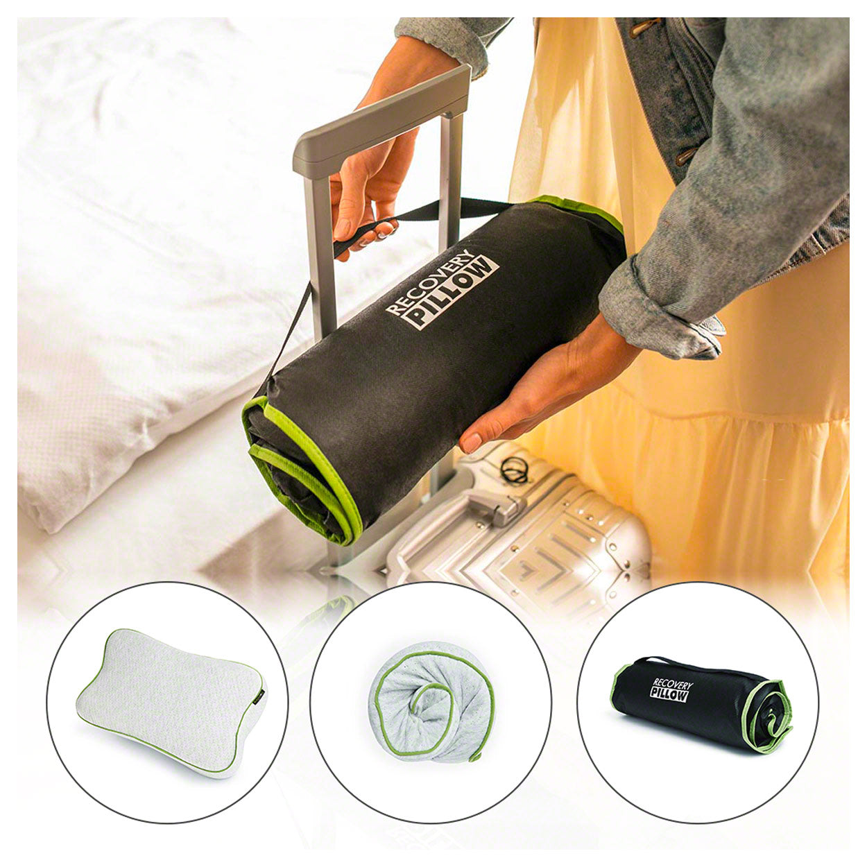 Pillow for travel and neck recovery