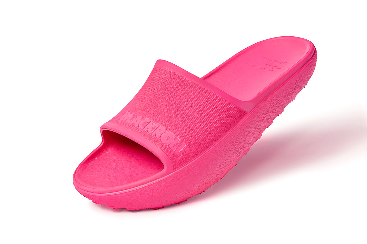 Pink blackroll slides for recovery after exercise