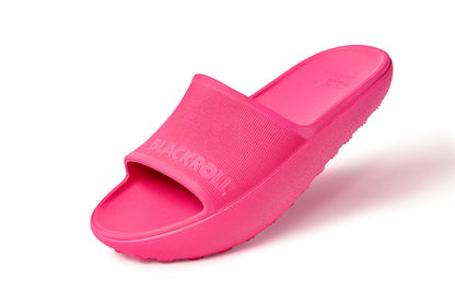 Pink blackroll slides for recovery after exercise