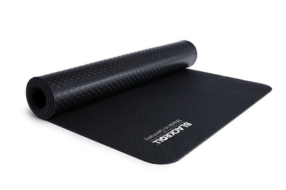BLACKROLL® yoga mat laid flat and rolled for training and storage